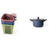 Guzzini Pasta Lovers Bundle | Set 3 Cestelli Cottura Multi-Cook + Cuocipasta Cook&Color 22 cm