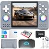 Coaptop Console di gioco portatile XF40H, 128 GB di memoria interna con 22.000 giochi, batteria da 4000 mAh, sistema Linux, schermo IPS da 4 pollici e custodia (grigio, 128G)