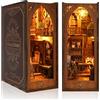 Blumacht Kit DIY Book Nook - Biblioteca dei Libri, Kit Casa Miniatura con Luce LED, Supporto per Libri Puzzle 3D in Legno, Idea Regalo Creativa per Adulti e Adolescenti a Partire dai 14 Anni