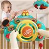 SUQ Volante Per Auto Per Bambini, Auto Di Collegamento, Si Muove Con La Rotazione Del Volante, Giocattolo d'Imitazione Per Guida Simulata Con Rotazione a 360°Effetti Luminosi e Sonori Musicali