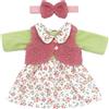 ZWOOS Vestiti per Bambole 35-43 cm, Vestito Carino Compatibile con Baby Born, Baby Annabell, Nenuco e Altri, Regali per Ragazze, Bambini, WJYF-18-22