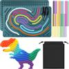 IETWATE 2 Pezzi Giochi Sensoriali Autismo, Sensory Activity Board Double Face, Silicone Fidget Toys con Borsa da Viaggio, Giocattolo Sensoriale con 31 Cordoncini in Silicone, per Bambini dai 3 Anni