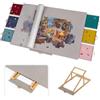 Lavievert Tavola puzzle inclinabile con 6 cassetti e copertura, piastra regolabile con supporto/staffa per adulti, tavolo puzzle portatile con piano antiscivolo per un massimo di 1500 pezzi, grigio
