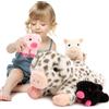 MorisMos Maiale con orsacchiotto per ragazze, animale di peluche Kawaii marrone, morbido, grande, grazioso regalo di compleanno per bambini, fidanzata, decorazione per feste (50 cm)