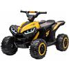Garvee Quad Elettrico per Bambini 12V ATV con Doppio Motore 35W | Mini Quad con Fari LED, Musica, Clacson, Telecomando, USB, Velocità 3-6km/h, Carico 30kg, per Bambini 3-8 Anni, Giallo