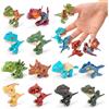 Spetsbst 12 Pezzi Dinosauri Giocattoli da Masticare a Mano, Mini Figure di Dinosauro da Mordere, per Regalo di Natale Compleanno Festa