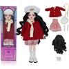 LINYARTH Bambole BJD ispirate agli anime originali -Smart Doll Bambola in scala 1/6 (30 cm) con volto dipinto a mano e completo di abbigliamento, per Natale, Halloween, compleanni (Lila)