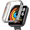 KUTEWEU Cover compatibile con Xiaomi Redmi Watch 2 Lite Custodia, TPU Silicone Protettivo Case Skins Copertura Resistente Completamente Chiuso Shell per Xiaomi Redmi Watch 2 Lite (Argento)