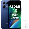 XIAOMI REDMI 17,Smartphone 4G+256GB,Helio G91-Ultra processore,display da 6,9 120Hz,Batteria da 7500mAh,Doppia fotocamera posteriore 50MP,Verde,Con caricatore da 45W