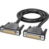 ECVGHD Cavo di prolunga seriale DB25 26AWG da 50 cm-10 m, 25 pin, D-SUB DB25, cavo dati seriale