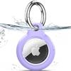 TNSNK Custodia per AirTag Portachiavi, Purple | Impermeabile, chiusura girevole, antigraffio e antiurto, senza perdita di segnale. Per bici e animali. Materiale: PC+TPU.