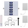 KKBSTR Ripetitore 5G Ripetitore Segnale Cellulare Amplificatore gsm 6 Bande | Migliora il Tuo 2G/3G/4G/5G, Due Antenne Interne