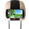 Hikig Supporto per poggiatesta auto - Supporto per telefono per poggiatesta auto, adatto a tutti i telefoni cellulari e dispositivi da 8,9 a 17,8 cm, in silicone, supporto per telefono per bambini sui