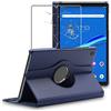 ebestStar - Cover per Lenovo Tab M10 HD 10.1 (Gen 2, TB-X306F), Custodia Protezione Rotazione 360, Pelle PU, Blu scuro + Vetro Temperato