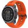 GIOPUEY Cinturini Compatibile con Coros Apex 4 42mm/Pace4/Pace3/Pace PRO, Morbido Silicone Cinturino [Resistente all'Usura] [Traspirante] - Orange