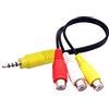 Ailteck ,Cavo adattatore video AV, componente di ricambio per TCL TV, da 3 RCA a 3,5 mm AV, adattatore di ingresso