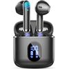 Drsaec Cuffie Bluetooth 5.4, in-ear, senza fili, Bluetooth 2026, con 4 microfoni ENC, bassi profondi 6D, 30 ore di cancellazione del rumore, impermeabili IP7, auricolari sportivi USB-C