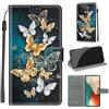 KENHONER Custodia per Xiaomi Redmi Note 13 5G, Farfalla | Portafoglio Pelle PU, Magnetica, Resistente Agli Urti, Scomparto Carte Credito, Pieghevole, Flip Libro, Motivo