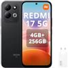 XIAOMI REDMI 17 5G Smartphone 4G+256GB,Helio G91-Ultra processore,display da 6,9 120Hz,Batteria da 7500mAh,Doppia fotocamera posteriore 50MP,Nero,Con caricatore da 45W