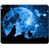AOKSUNOVA Tappetino per mouse piccolo con motivo mouse, 21 x 26 cm, motivo: Wolfsrudel Moon