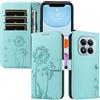 XINNI Cover per Xiaomi Redmi Note 15 PRO+/Poco M8 PRO 5G Case | Tarassaco Farfalla Goffrato PU Pelle Portafoglio Copertura