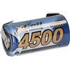 Akkuman.de Akkutechnik vom Fachmann SUB-C - Cella a batteria 4500 mAh, 1,2 V, NIMH ad alte prestazioni, con bandiera a U, batteria Sub C, modello BAU Racing Pack RC Racingpack - durevole
