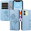 XINNI Custodia per Xiaomi Redmi Note 17 Pro Max/Plus 5G | Tarassaco Farfalla Goffrato PU Pelle Portafoglio Copertura