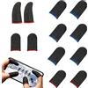 Olakin 12 Pezzi Mobile Game Finger Sleeve, Finger Sleeve per Giochi, Manicotti Dita da Gaming per Cellulari PUBG Professionale per Smartphone per Android e iOS, Traspirante Anti-Sudore