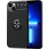 SORAKA Cover per iPhone 14 Plus con anello,Custodia in Silicone Morbido Cover Anti-Impronta Ultrasottile con piastra metallica per Supporto Auto Smartphone Magnetico