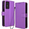 RonRun RonRon Cover TCL 501 Libro, Flip Custodia Portafoglioin Pelle, Antiurto case per TCL 501, viola