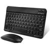 Fogcays Tastiera universale Ultra-Slim Bluetooth ricaricabile e mouse per ipad | Tastiera senza fili nera portatile compatibile con iPad/Samsung Tab/Lenovo Tab/iOS/Android/Windows