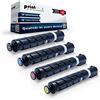 Print-Klex 4 cartucce Print-Klex compatibili con Canon imageRUNNER Advance C 350 p Advance C 351 iF Advance C 355 i C-EXV 47 CEXV47 C-EXV47 Nero Blu Rosso Giallo - Office Print Serie