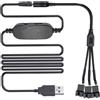 VISSQH Regolatore di velocità della ventola 12V PC, USB DC 5V Step-Up a Regolatore della ventola 12V 2 Pin con 1 a 3 PC Adattatore di Alimentazione