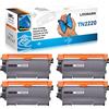 LOSMANN 4x Toner Compatibili per Brother TN-2220 TN2220 TN-2010 | per Brother MFC-7360N MFC-7460DN MFC-7860DW FAX-2840 FAX-2940 HL-2130 HL-2240 HL-2250DN HL-2135W DCP-7055 DCP-7060D DCP7065DN
