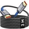 Nersligek Cavo HDMI 4K 3M, Cavo Ultra HDMI 2.0 ad Alta Velocità 18Gbps Supporto 4K@60Hz HDR, HDCP2.2, Ethernet, 3D, ARC, Nylon Intrecciato, Compatibile con Laptop, Monitor, PS5, PS4, Xbox, FireTV, PC