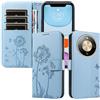 XINNI Custodia per Honor Magic 8 Lite | Tarassaco Farfalla Goffrato PU Pelle Portafoglio Copertura