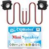 CQRobot Altoparlante Dinamico Chiuso 3Watt RMS 8 Ohm 31mm×28mm Front-Firing | Con Cavi Collegamento 2 Pin JST PH2,0 Linguette Fissaggio Forate Laterali Per Progetti DIY Elettronici Informatici 1 Coppia