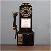 QXSJEDYCH Telefono Vintage Nero Montato a Parete Vecchio Telefono Fisso Rotante in Stile Europeo Creativo for Hotel Domestici - Ornamento for telefoni fissi retrò con Ricevitore Mobile Telefoni