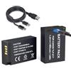 LP LP-E17 Batteria (Confezione da 2) 1450mAh con Porta di Ricarica USB C per Fotocamere Digitali Reflex Canon EOS R50 RP R10 R8 Rebel T8i T7i T6i T6s SL2 SL3 EOS M3 M5 M6 EOS 200D 77D 750D 760D 800D
