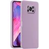 HULLIN Custodia per Telefono in Silicone Colorato, Adatta per POCO X3 Pro/POCO X3 NFC (6.67) - Erba Viola