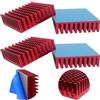 CTRICALVER Dissipatore, CTRICALVER Kit dissipatore di calore 40 x 40 x 11 mm (rosso) Con nastro adesivo termico conduttivo blu, per host computer, stampanti 3D, router ecc (4 pcs)