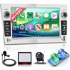 Rimoody 4G+128G Android Autoradio per Opel Astra Antara Vectra Corsa Zafira Meriva Vivara Vivaro Wireless Carplay Android Auto Navi WiFi, 7 Pollici Touchscreen Radio Bluetooth FM/RDS/SWC Telecamera Posteriore