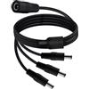 YINGAYOU Cavo Sdoppiatore di Alimentazione DC 18AWG 3A Cavo Splitter DC 5,5mm x 2,1mm5V 6V 9V 12V 24V per Telecamere di Sicurezza, Registratori Digitali, Router, Stampanti (1 femmina 3 maschio, 40 cm)