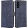 RankOne Cover per Samsung Galaxy A13 5G / A04s / A04 (6.5 Inches), Custodia Flip Pelle Portafoglio, Magnetica Libro Bumper Cover Case - Blu