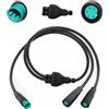 VISSQH connettore di Prolunga splitter a Y a 5 Pin Ebike,Cavo Spina Femmina e Maschio 1 a 2 Connettore Impermeabile a 5 Pin