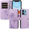 XINNI Cover per Xiaomi Redmi Note 13 PRO 5G/Poco X6 5G Case | Tarassaco Farfalla Goffrato PU Pelle Portafoglio Copertura