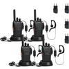 pofung Walkie Talkie PMR 446 Wolki Toki pofung PT88E Walkie Talkie Professionali | Senza Licenza Ricetrasmittenti, Ricaricabili Walkie-Talkie a Lungo Raggio, con caricatore EU e auricolari, 4 pezzi