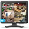 Cocar 15 Professionale CCTV Monitor con AV/HDMI/BNC/VGA,1024x768 LCD HD Sicurezza Schermo(LED Retroilluminazione)con USB Drive Lettore Altoparlante Integrato per Casa/Negozio Sorveglianza Telecamera PC STB