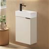 EMKE Mobile Bagno con Lavabo - Ripiano Regolabile, Grigio cashmere | Maniglia Curva Regolabile,Ideale per Bagni Piccoli e Camere degli Ospiti, Mobili Bagno con Lavabo