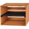 PINEEA Scatola di legno grande scaffale - Cassetta per frutta in legno - Casetta per vino - 1 Pezzo Decorazione Fiammata vintage scatola di legno 50x40x30cm